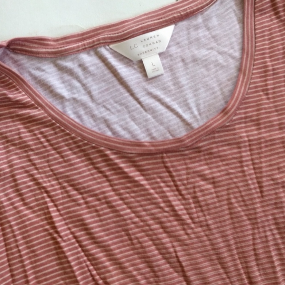 LC LAUREN CONRAD slit knot sleeve maternity tee - Picture 3 of 8